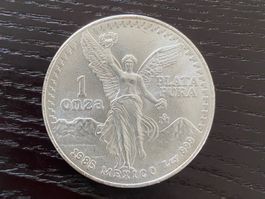 Silbermünze Mexico 1 Uz Silber Liberdad 1985 Mexican Liberty