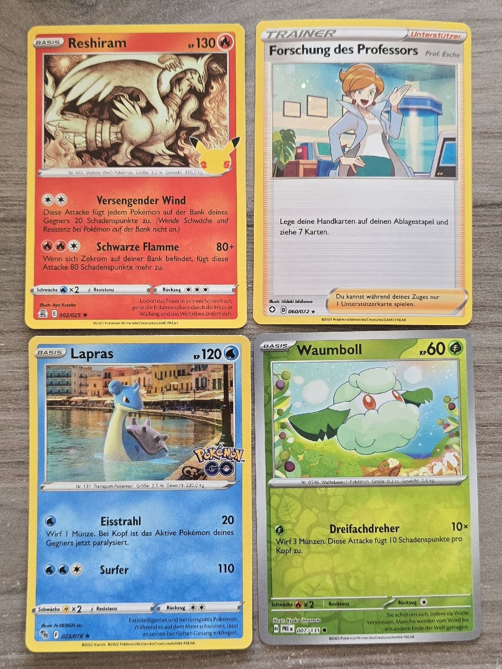Pokémon Sammelbilder & Trading cards: 4x Deutsche Holo Pokémon Karte – Neu (gemäss Beschreibung) aus Kirchberg BE von HotWheelsSammler