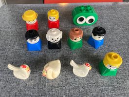 Lego Duplo Vintage Figuren und 3 Hühner, 11 Stk