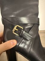 Navy boot Stivali alti neri in pelle, 36
