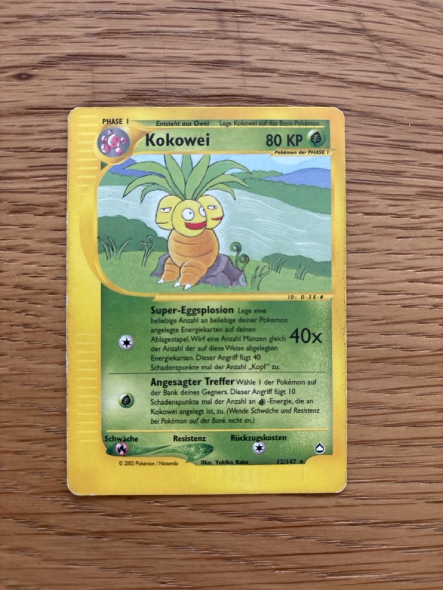 Pokémon Sammelbilder & Trading cards: Pokemon, Kokowei, Aquapolis – Gebraucht aus Zürich von el_marcel