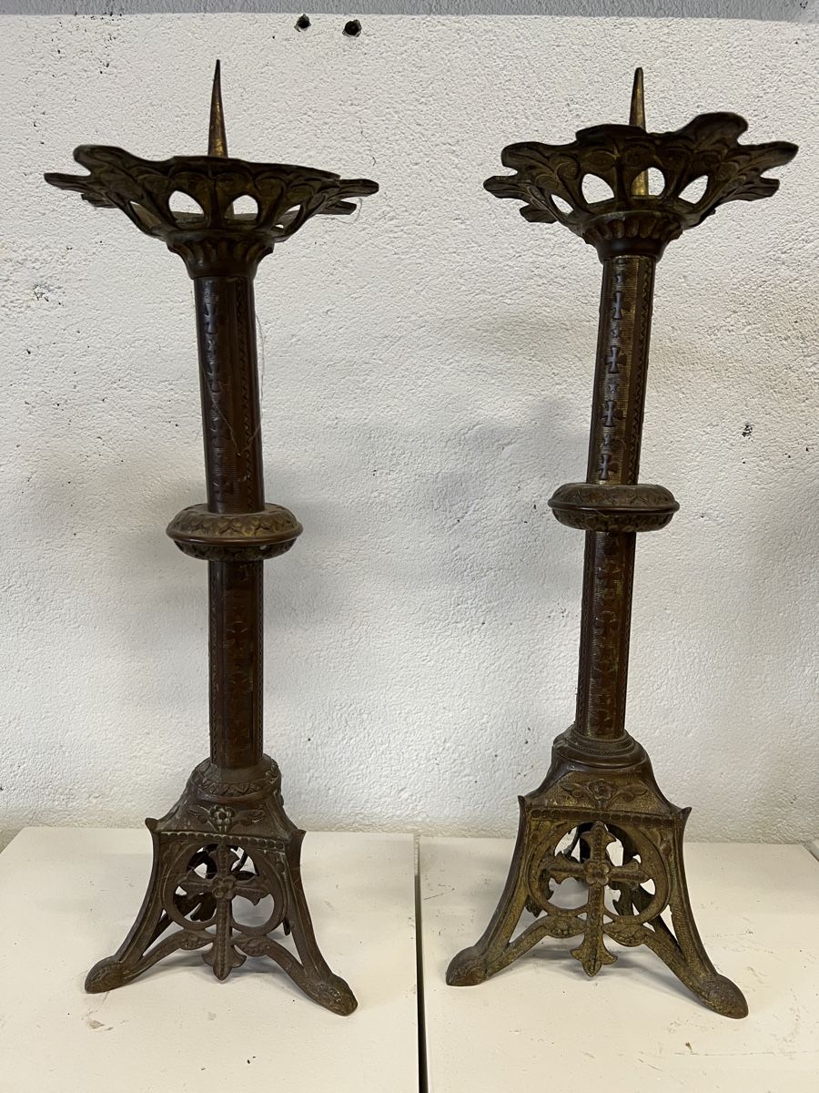 Bougeoirs: Deux bougeoirs anciens – D'occasion à Vétroz par Chrisbad60