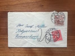 KLEINBRIEF MIT Strafporto 1947  (G24)