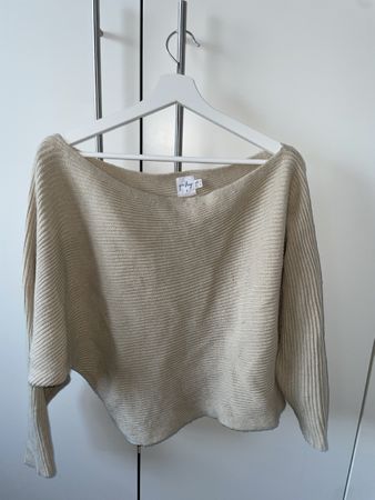 cute Off-Shoulder Pullover✨✨ beige, Gr.38