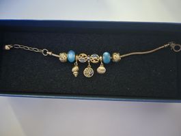 Charm-Armband goldfarben mit Muscheln - Sommerfeeling!