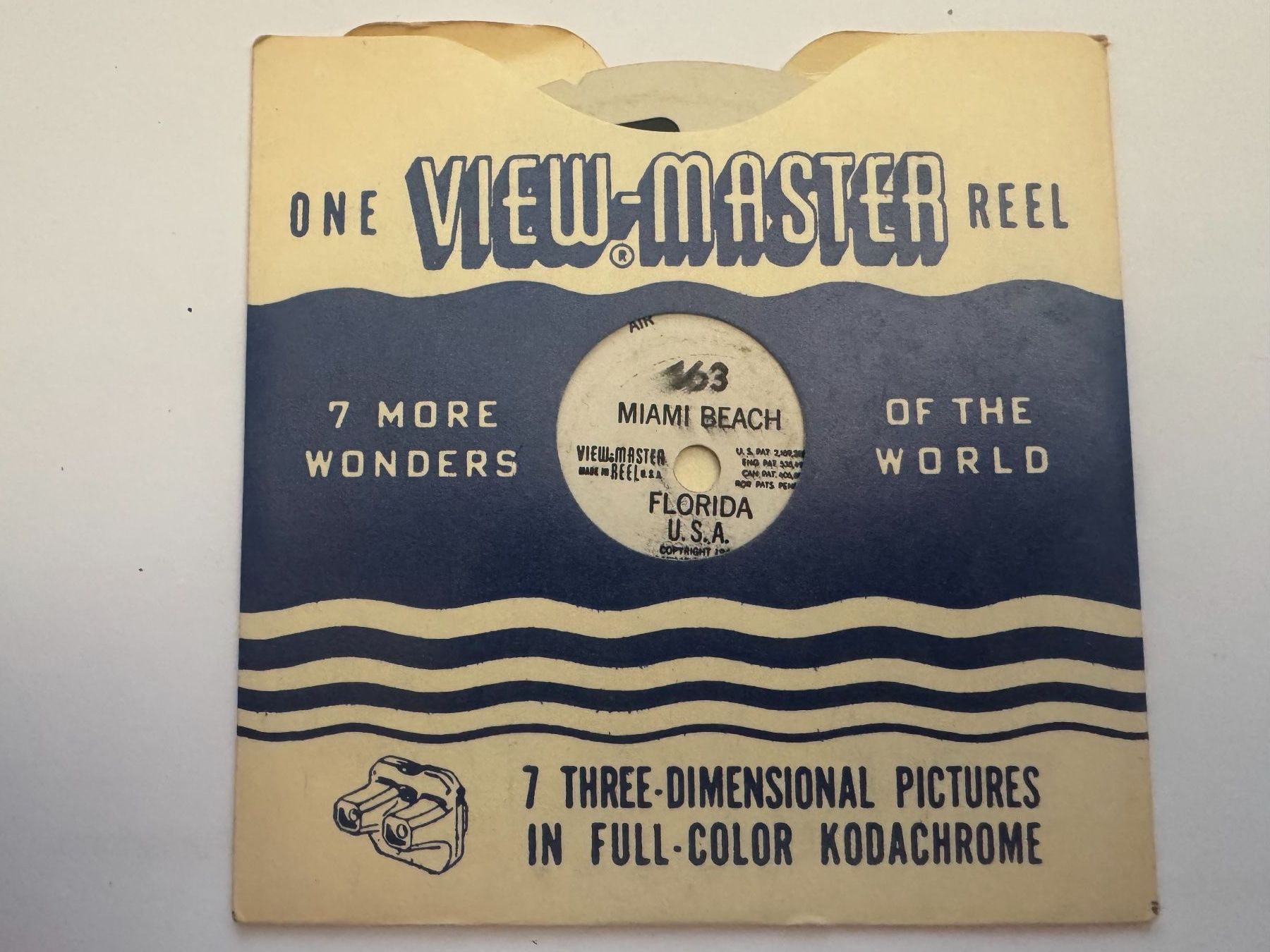 View-master Giocattoli: View-Master 3D: Nr. 163 MIAMI BEACH FLORIDA U.S.A. – Usato da Tegerfelden venduto da siebenmacky