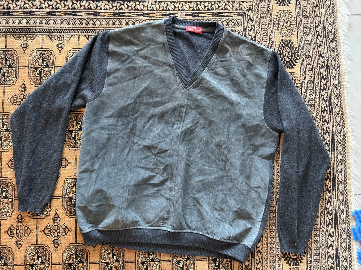 Maglioni & Felpe: Il Granchio Wollpullover mit Leder, Grau – Usato da Locarno venduto da Ery02