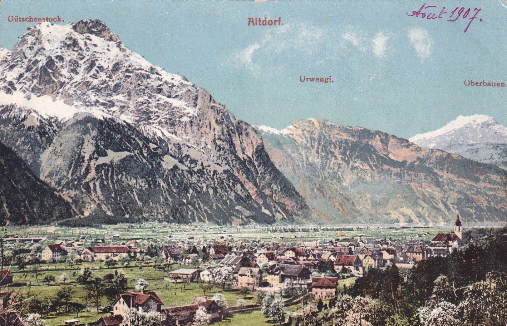 Ansichtskarten: Altdorf 1907 N°788 – Gebraucht aus Cormoret von Pascalll2001