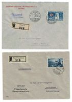 3 R-Briefe PJ 1928/29 und 30 Höchstwert auf je 3 Briefe