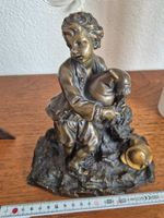 Statue bronze XIX ème garçon cornebuse