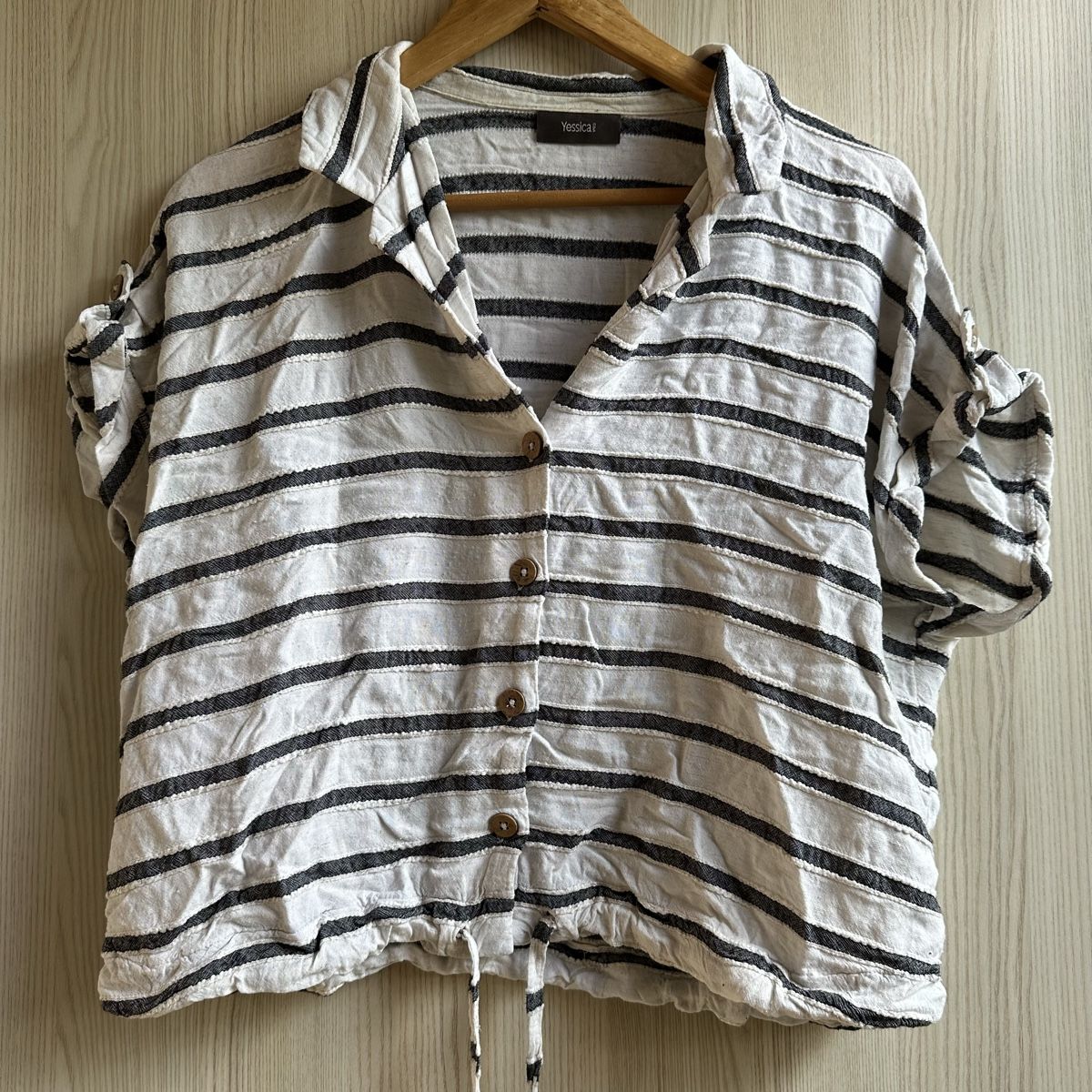 C&A Camicette: Kurzarm Bluse Sommer gestreift Yessica C&A – Usato da Schönenwerd venduto da palaceofwords