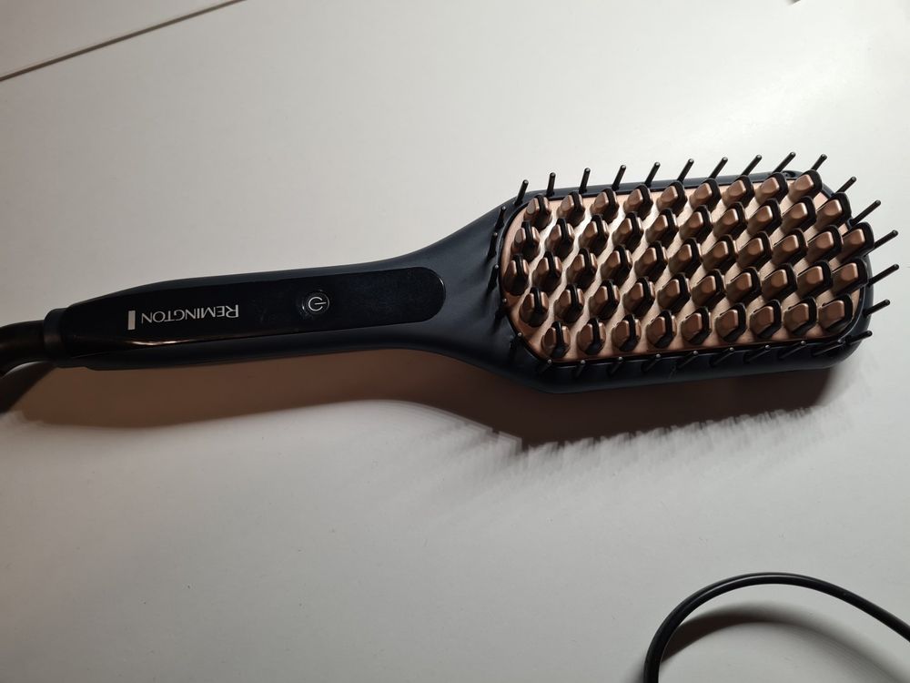 GKL Haarglätter-Bürste TOPAZ Slide – 3 Temperaturstufen & Ionen – 500 W Für Glattes, Glänzendes Haar