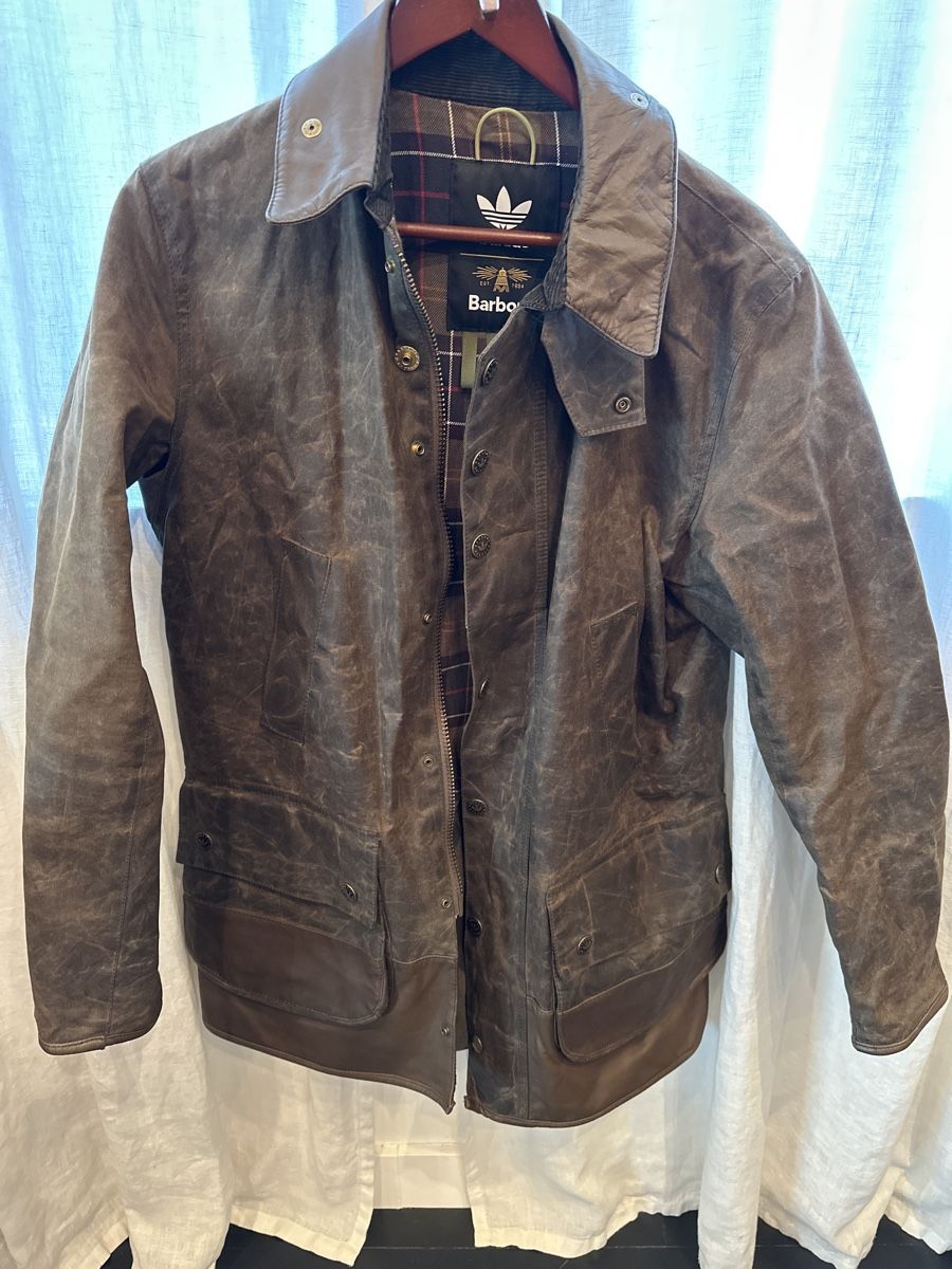 Mens Barbour x Adidas Adiwick Wax Jacket Medium M Rare (Gebraucht