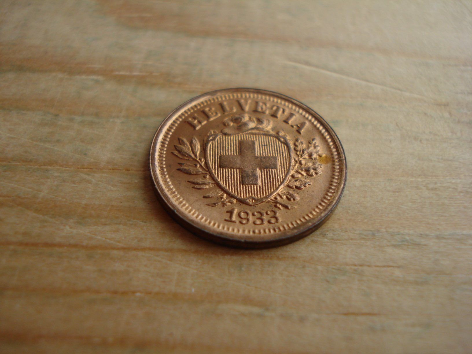 Tutti le monete: (D1) Départ 1 CHF 1 Rappen 1933 UNZ – Usato da Erlach venduto da Net-Coins