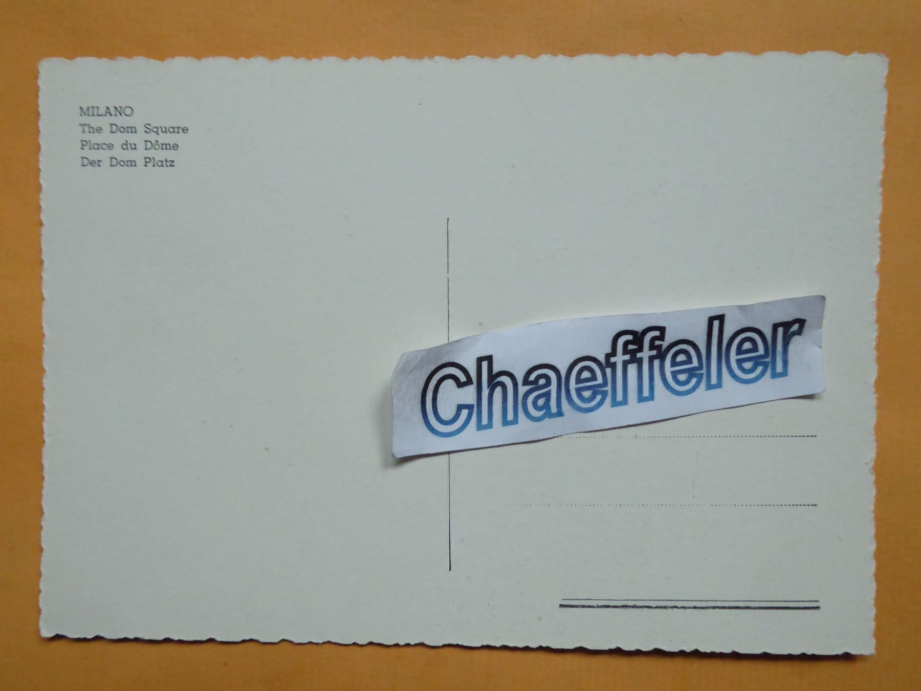 Cartoline postali: Milano, Place du Dome – Nuovo (secondo la descrizione) da Zürich venduto da Chaeffeler 1