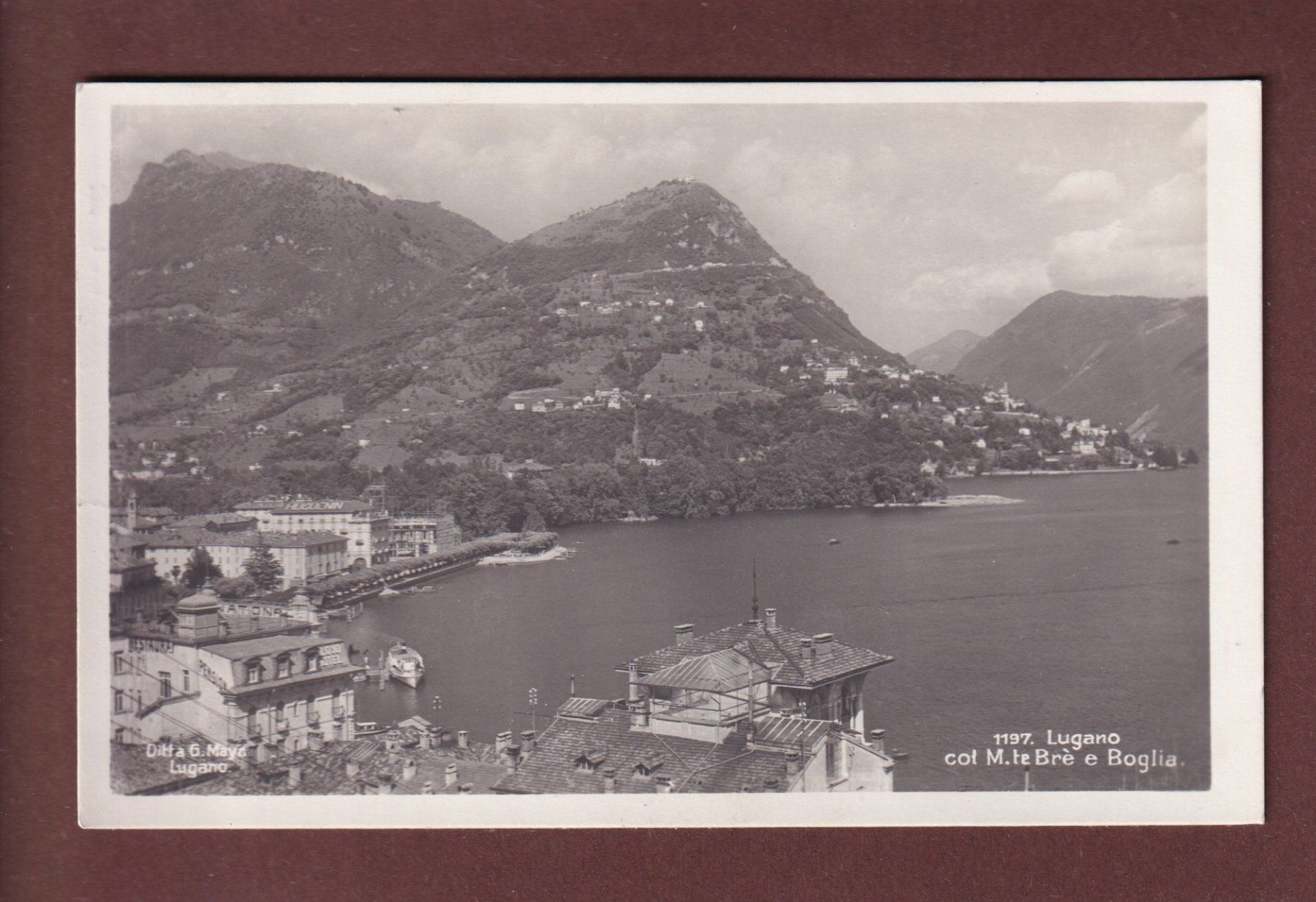 Cartoline postali: LUGANO - Monte Brè - Boglia - 1937 – Usato da Pully venduto da nicecards