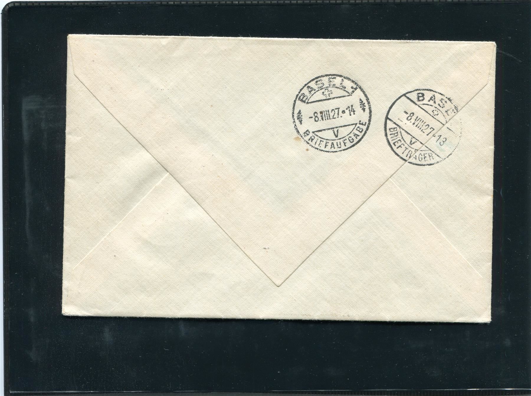 Tutti i francobolli: 1927 Flugbrief von St. Gallen nach Basel – Usato da Winterthur venduto da Kyoung 1