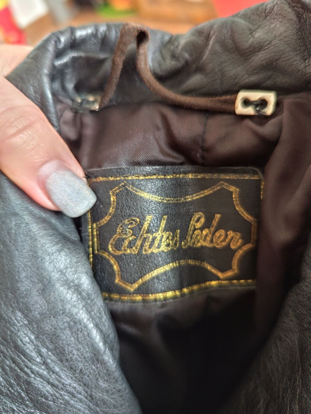Cappotti: Vintage Black Leather Coat size unknown – Usato da Mägenwil venduto da VintageGirly 4