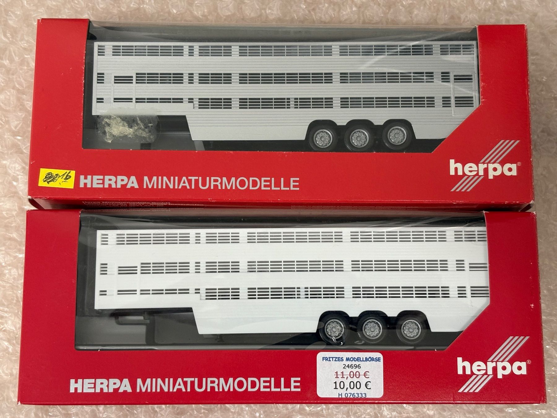 Herpa Kit di modellismo & Modellini statici: Herpa 2x Viehtransporter – Nuovo (secondo la descrizione) da Locarno venduto da fox_zb9y