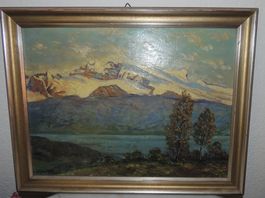 SCHÖNES ÖL-GEMÄLDE SIGNIERT "J.M. ERNI" GERAHMT 1936