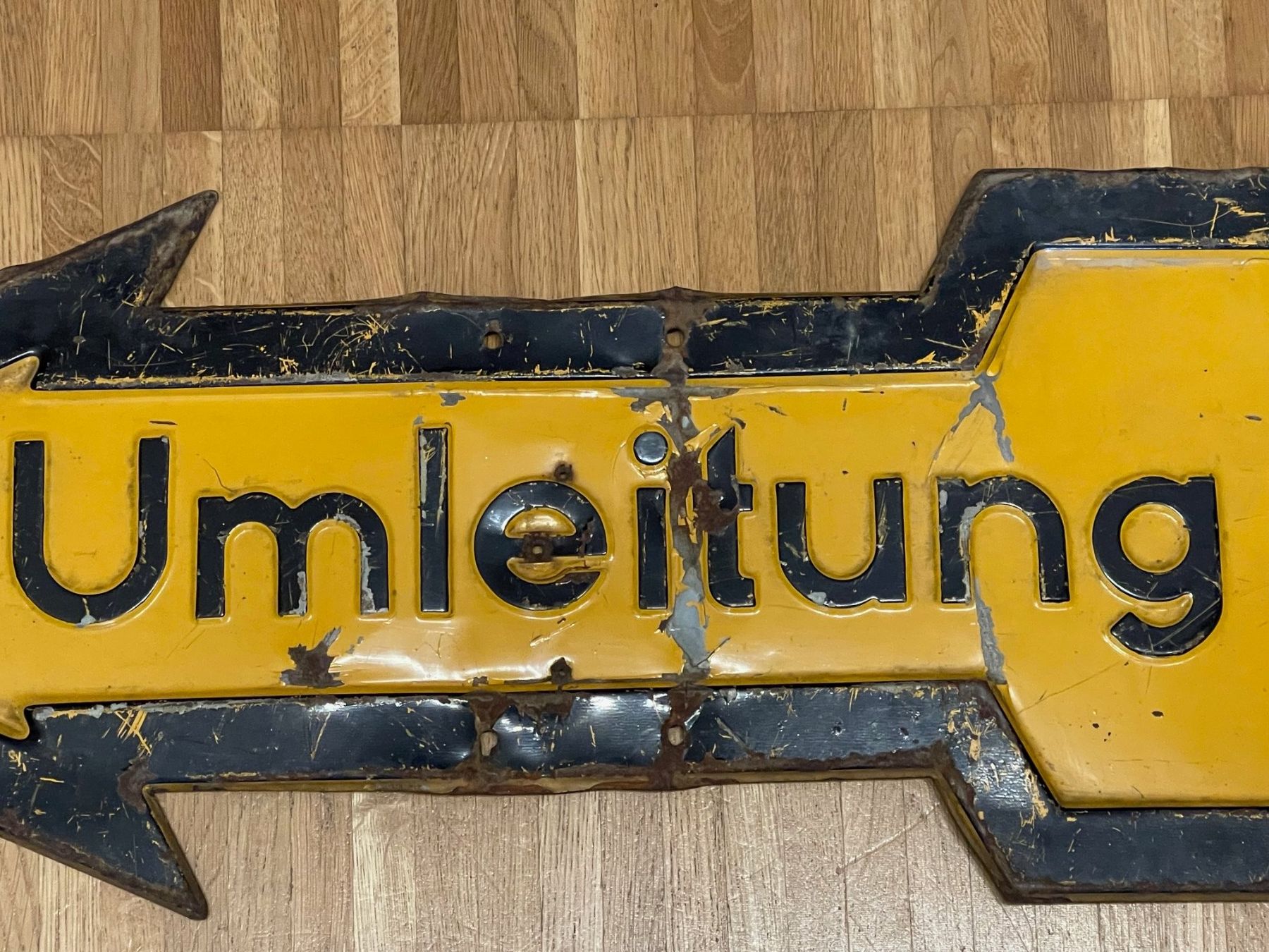 Insegne: Altes Schild Umleitung – Usato da Reinach BL venduto da BL4153 1