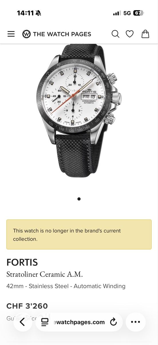 Fortis Orologi: Fortis Stratoliner Ceramic a.m. Chronograph – Nuovo (secondo la descrizione) da Niedergesteln venduto da colt_bs 5