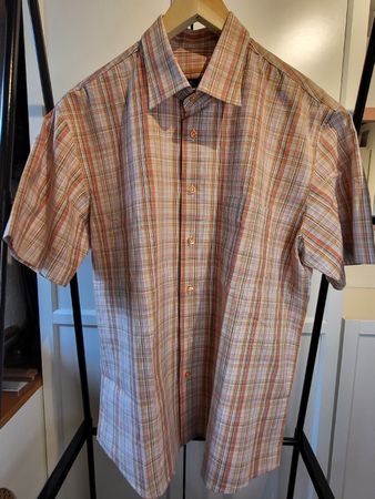 Chemise homme à carreaux, taille XL, idéale pour l'été!