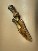 Jagdmesser Set Rostfrei Hirschgriff mit Etui