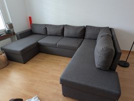 Ecksofa mit Bettfunktion und Stauraum grau vom Ysk