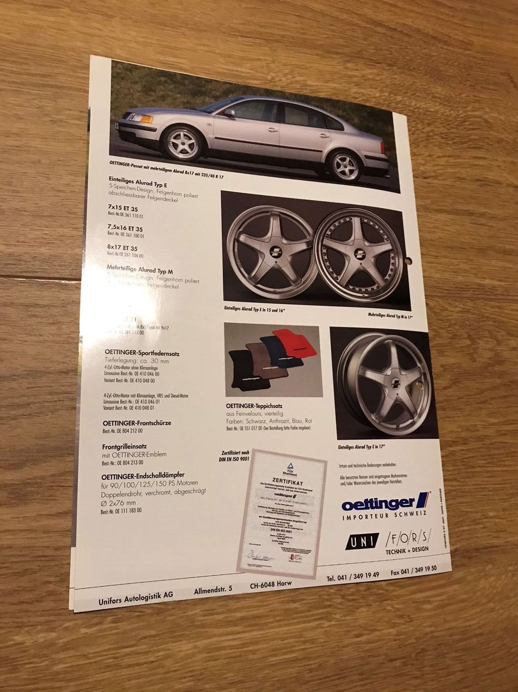VW Documenti: VW Passat 3B Oettinger – Usato da Freienstein venduto da Golfbueb 2