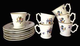 6x tasse sous-tasse Espresso Langenthal 31 Art Déco oriental