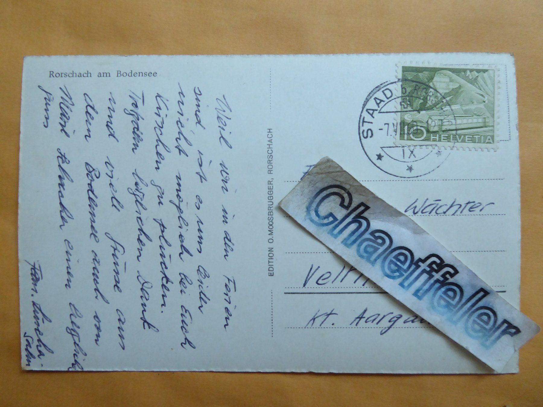 Cartoline postali: 147 Rorschach am Bodensee  1960 – Usato da Zürich venduto da Chaeffeler 1