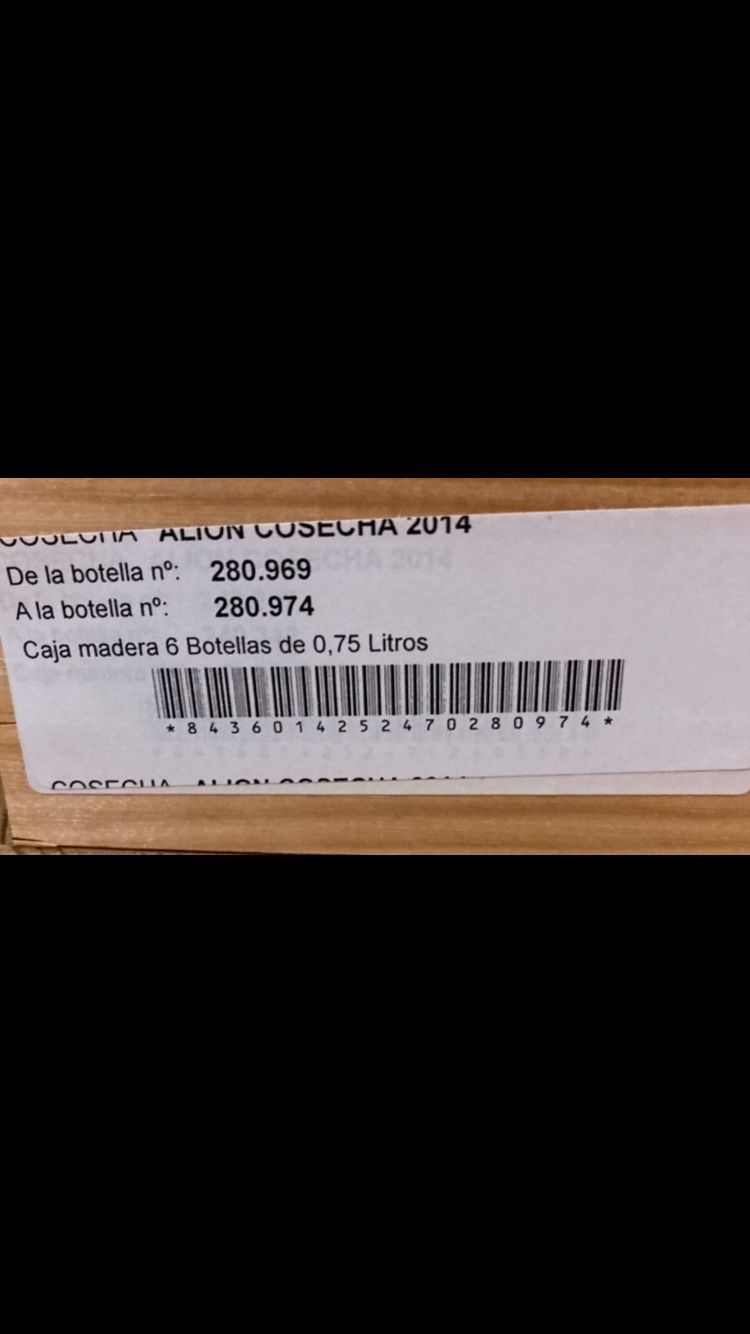 Vino: Vega Sicilia Alion 2014 – Nuovo e nell'imballaggio originale da Roggwil BE venduto da Maui2000 2