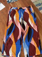 Bunte Culotte 3/4 Hose Gr. 44sommerlich gemustert leinenarti