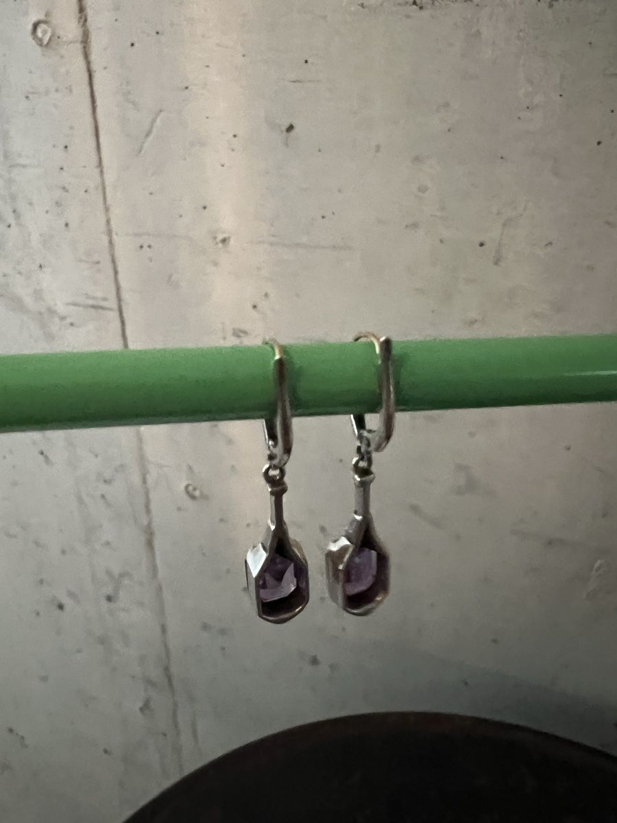 Orecchini pendenti & Orecchini a lobo: Art Deco Ohrhänger Silber mit Amethyst  – Usato da Wabern venduto da La-Vitrine 5