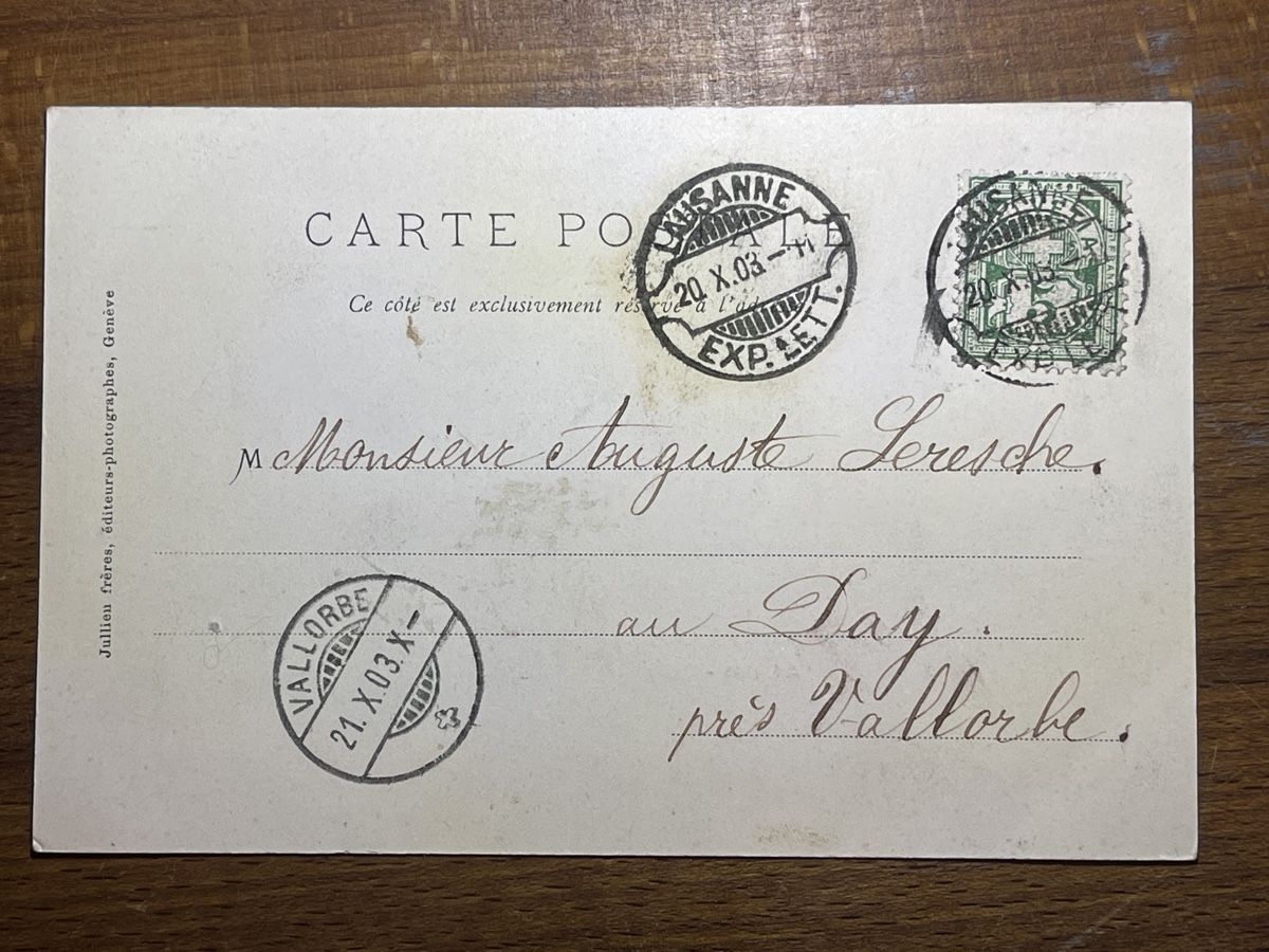 Cartoline postali: Alte Ansichtskarte Cully 1903 – Usato da Strengelbach venduto da Aschatan5 1