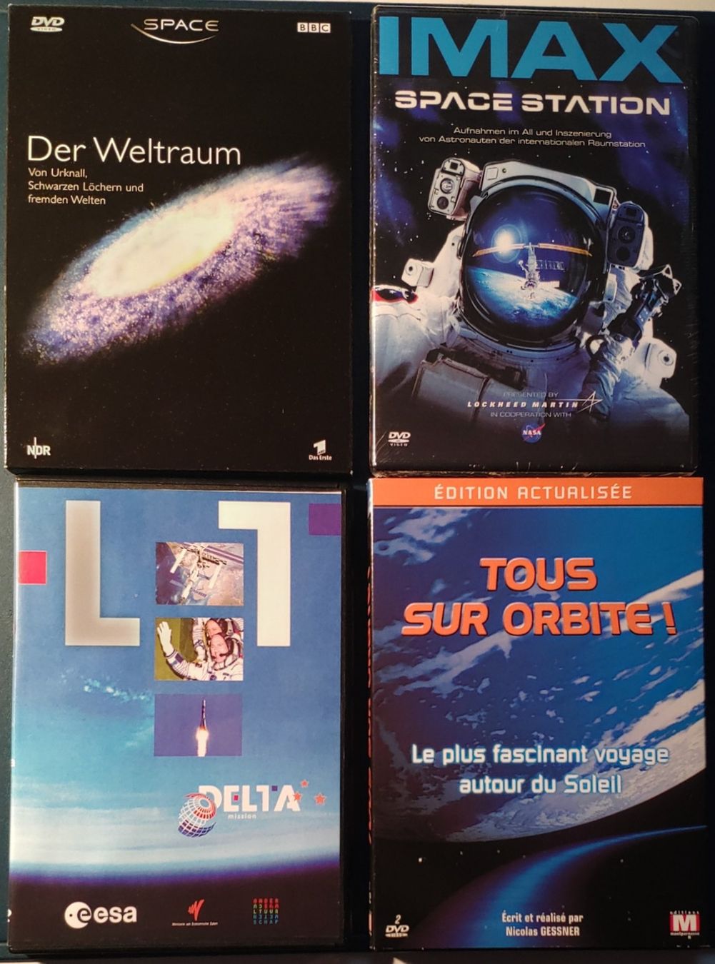 Alle DVDs: 4 DVD Space: Weltraum / Space Station / Delta / Sonnensystem – Gebraucht aus Volketswil von Spacepanda