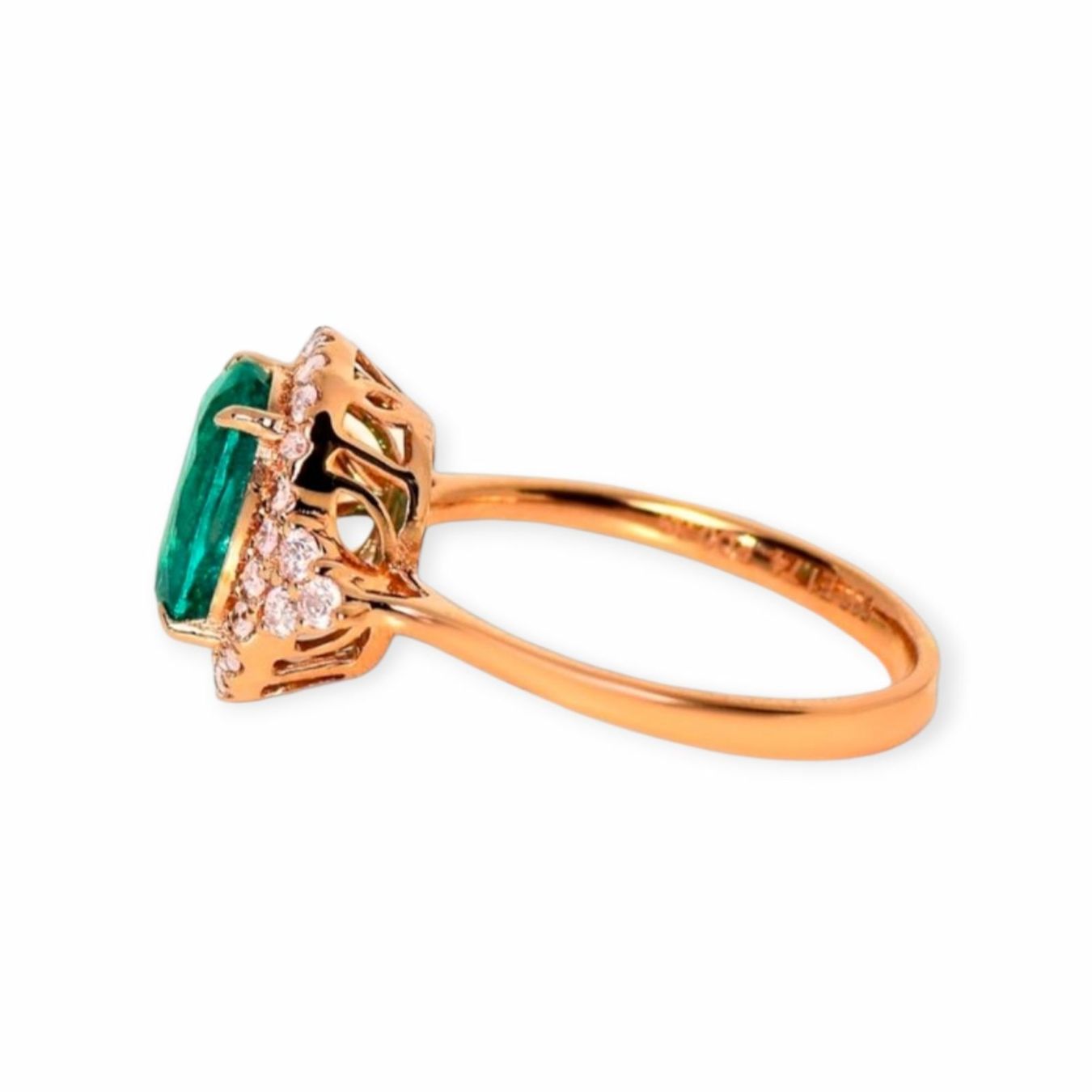 Anelli: Smaragd-Ring 14k Roségold 1,74ct – Nuovo e nell'imballaggio originale da Illnau venduto da Juwelier_Mahler_GmbH 2