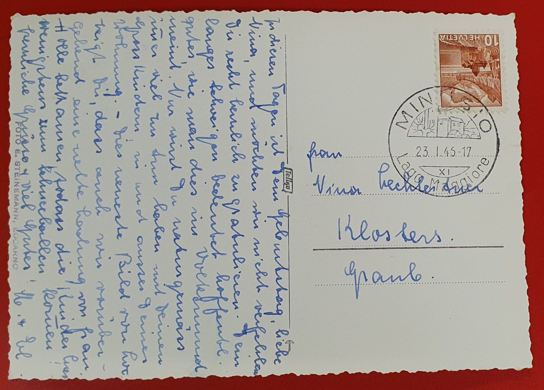 Cartoline postali: Minusio 1946 – Usato da Kreuzlingen venduto da Rschweiz1 1