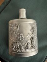 Feldflasche SKS Zinn 95% West-Germany Jagdmotiv gebraucht