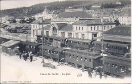 CHAUX - de - FONDS, débarquement des passagers en gare