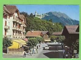 Gstaad mit Wassergrat, Hotel National und Palace-Hotel
