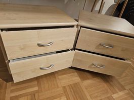 Holz Kommode mit Schubladen, Buche Design hell, Top Zustand!