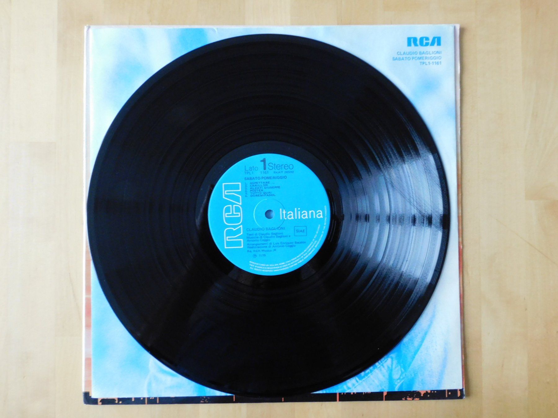 Dischi in vinile: Claudio Baglione - Sabato Pomeriggio – Usato da Emmenbrücke venduto da Dickens 2