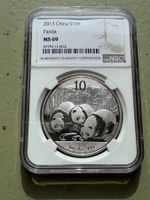 China Panda 2013 MS69 1 Unze Oz Silber