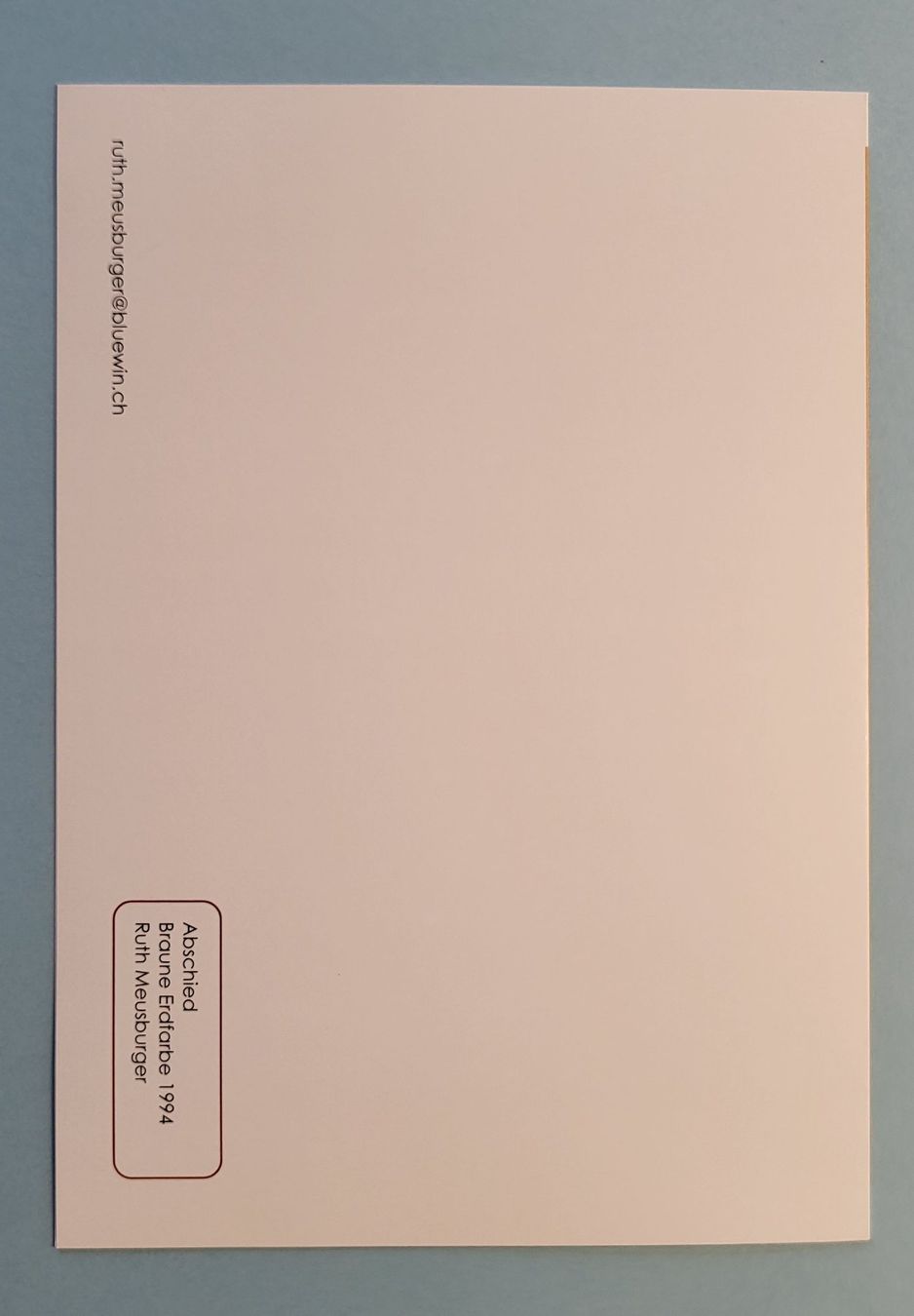 Cartoline: Ruth Meusburger Original Postkarte "Abschied" – Usato da Goldach venduto da artkramer 1