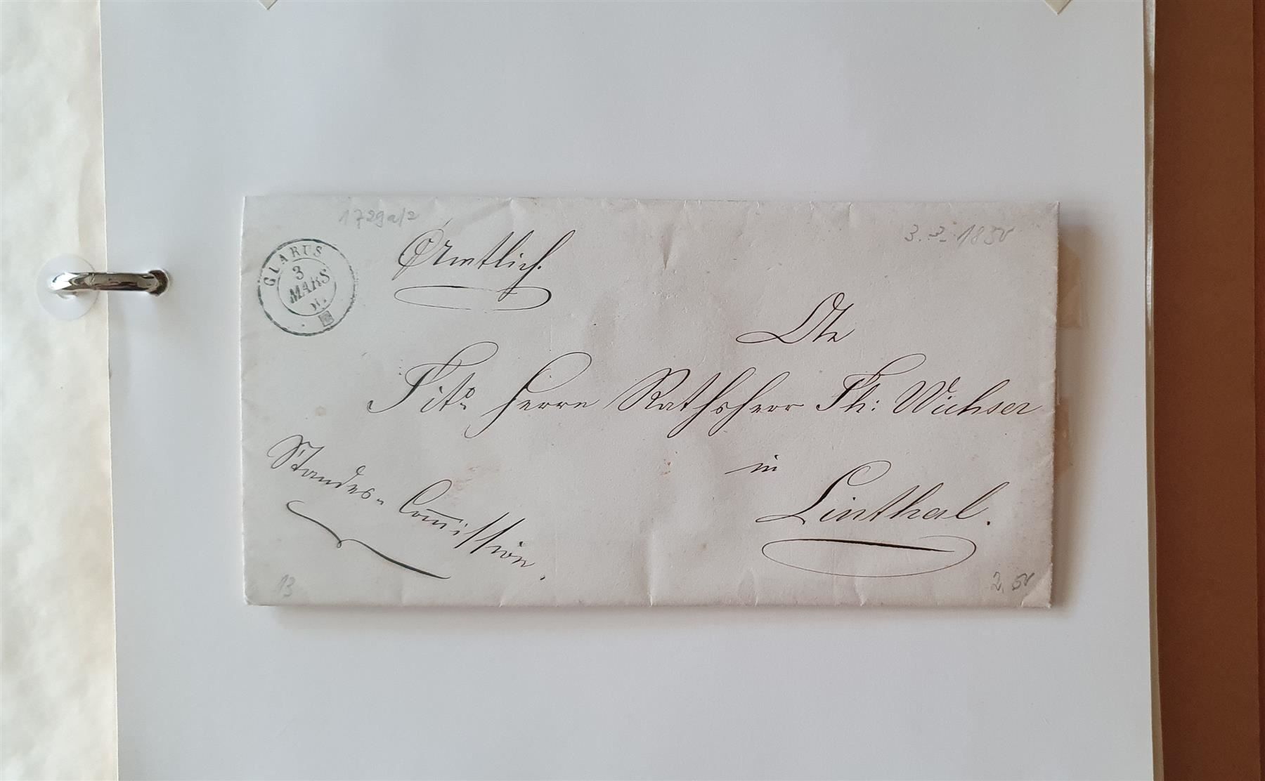 Alle Briefmarken: Sammlung Kanton Glarus im Ordner – Gebraucht aus Kreuzlingen von Rschweiz1 1