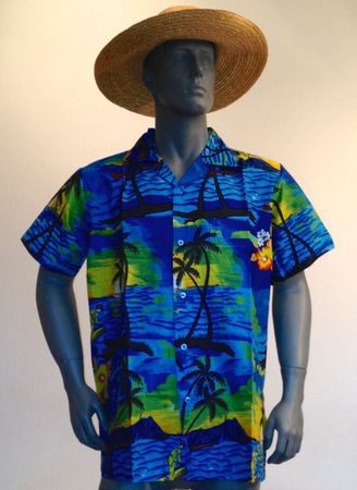 blaues HAWAII Shirt / XXL