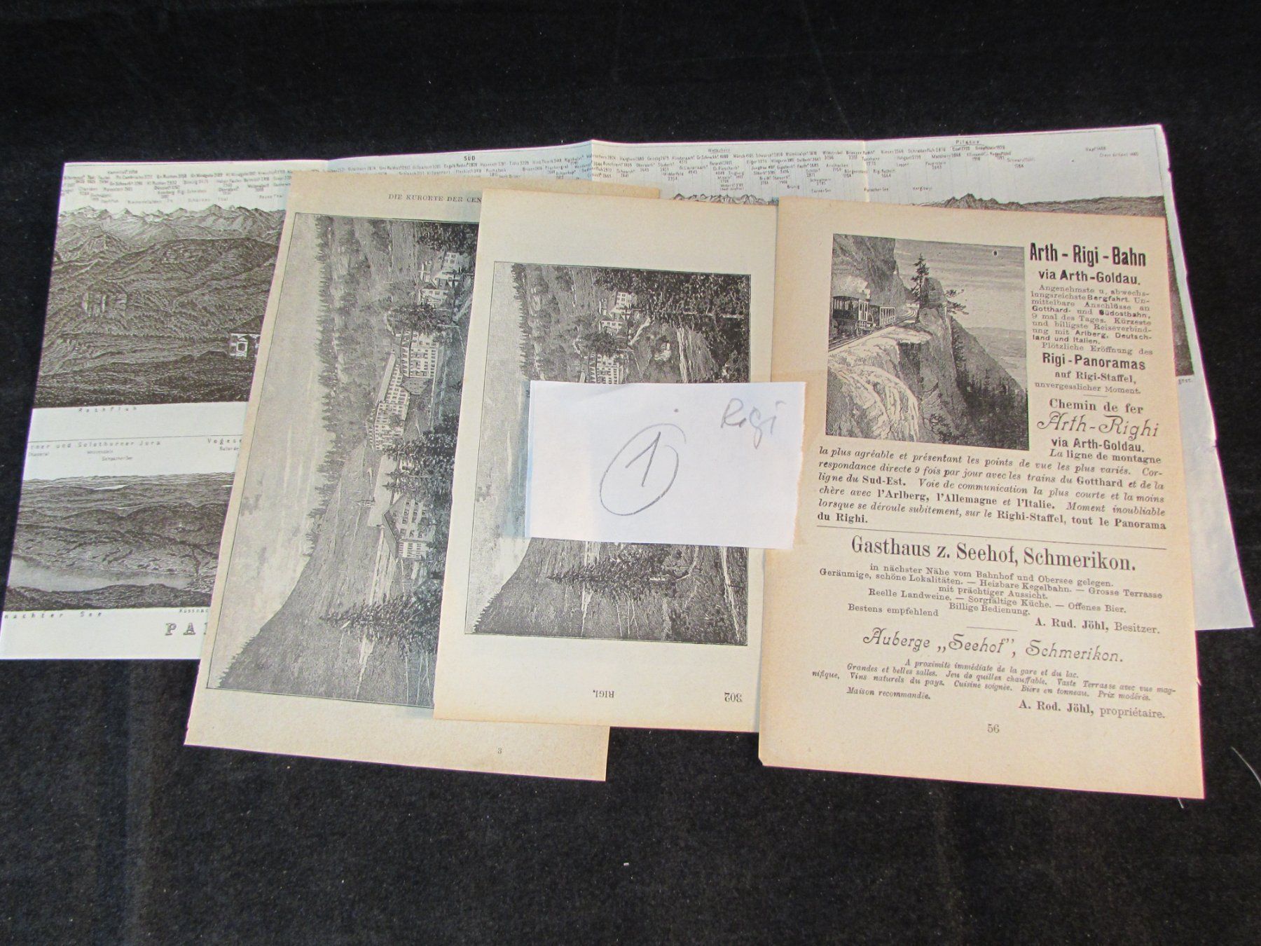 Stiche: Lot Rigi, 19.JH. – Gebraucht aus Walchwil von Shells1 9