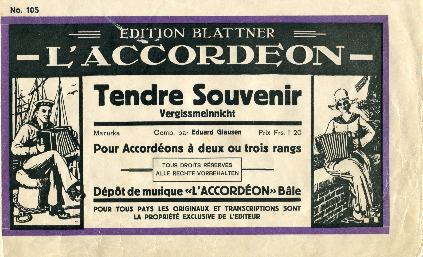 Libri: L?ACCORDEON  -  5 PARTITIONS -  Editions Blattner – Usato da Les Avants venduto da Jaman7 3